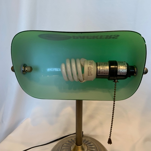 RARE Vintage Green Bay Packers 'G' Logo NFL Bankers Desk Lamp Tested & Working - Picture 12 of 16